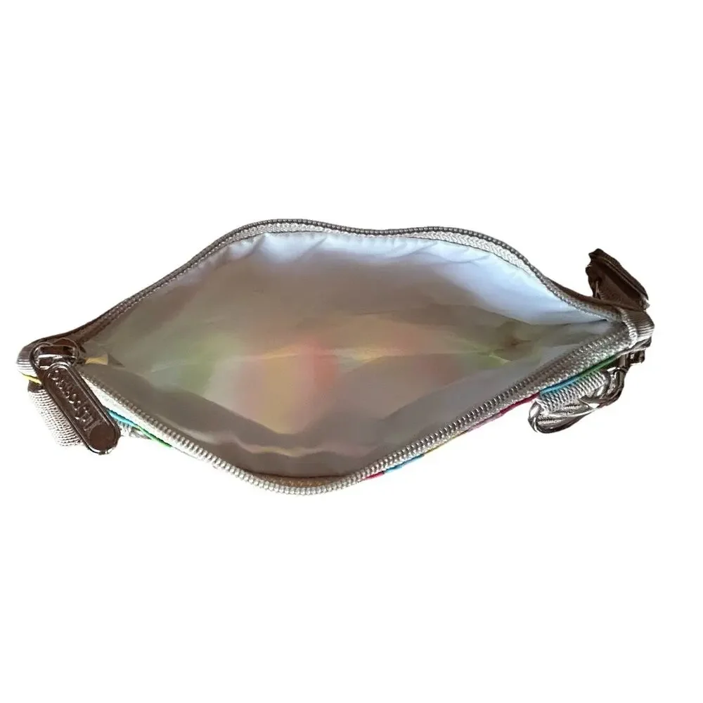 Lesportsac Vintage Madison Rainbow Small Crossbody Shoulder Bag 3 Zipper